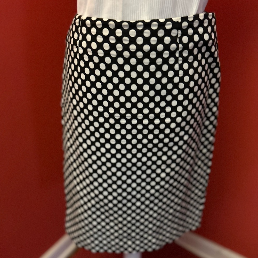 Chicos Polka Dot Black and White Skirt